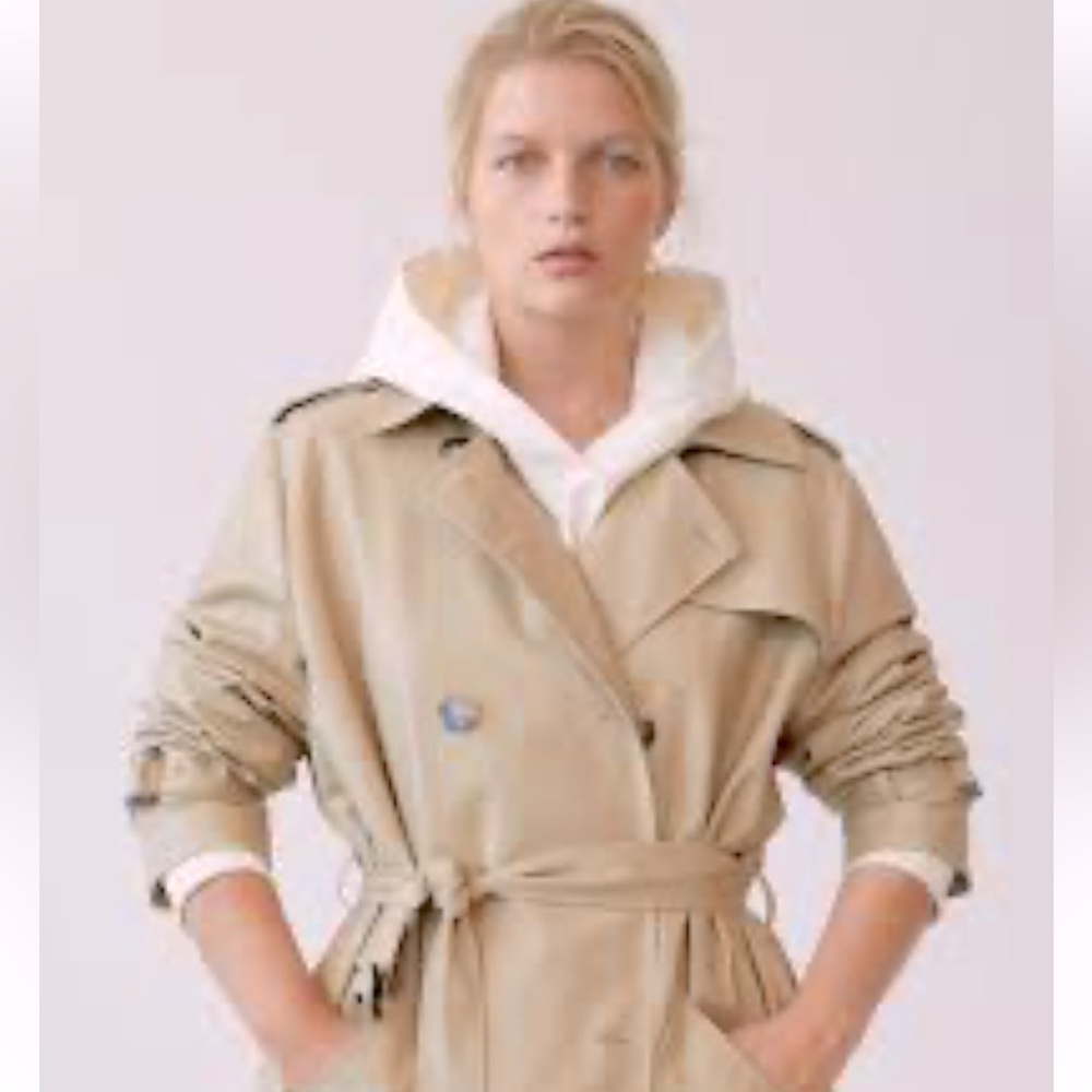 NWOT Mango Oversized Belted Trench Coat